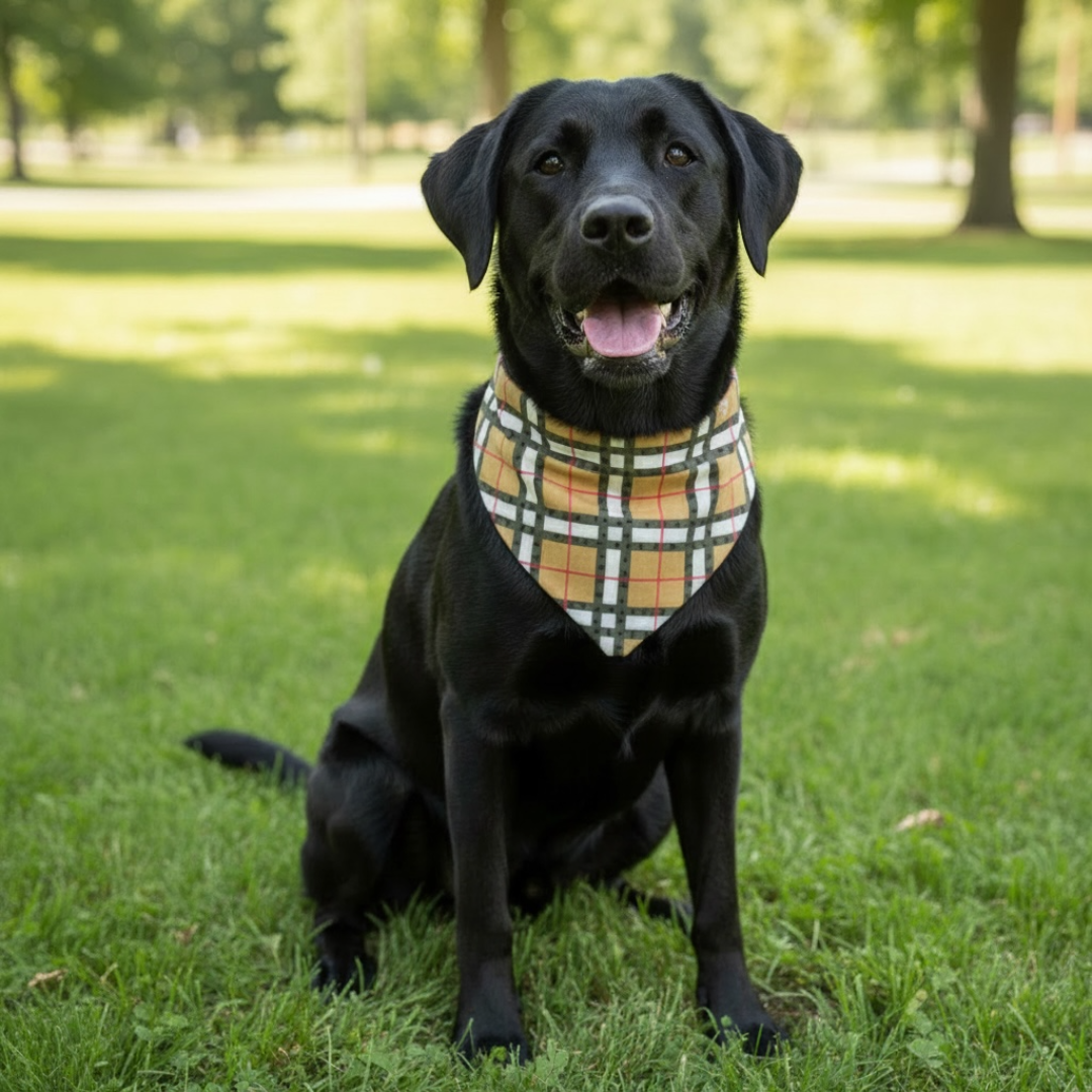 Posh Plaid Dog Bandana