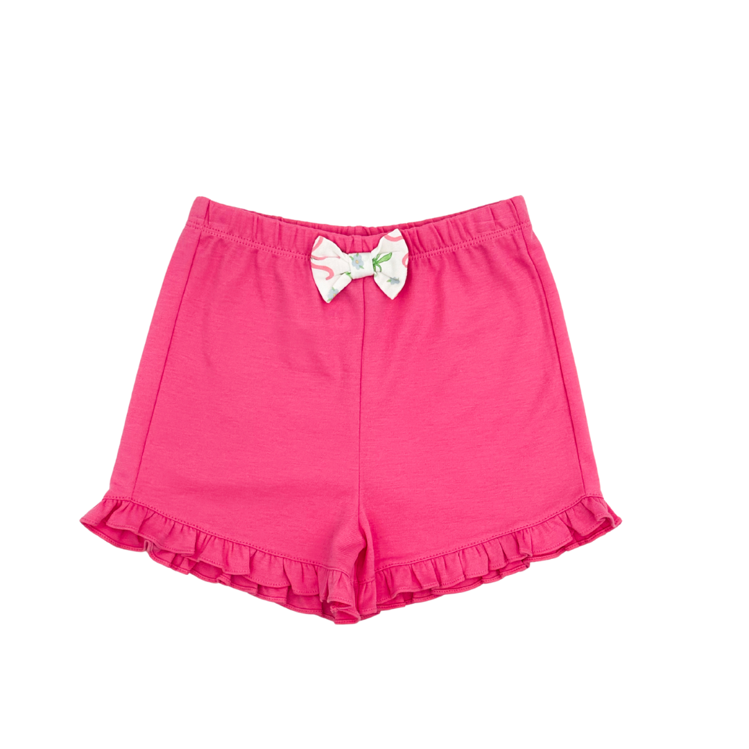 Bows & Flowers Shirt and Pink Shorts Set