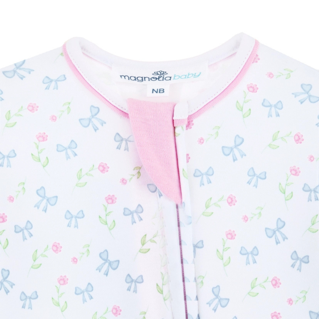 Evelyn's Classics Print Zip Footie