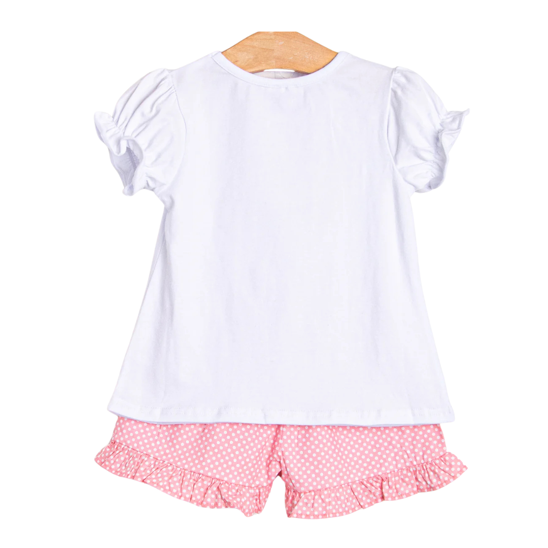 Peace, Love and Popsicles Ruffle Applique Short Set