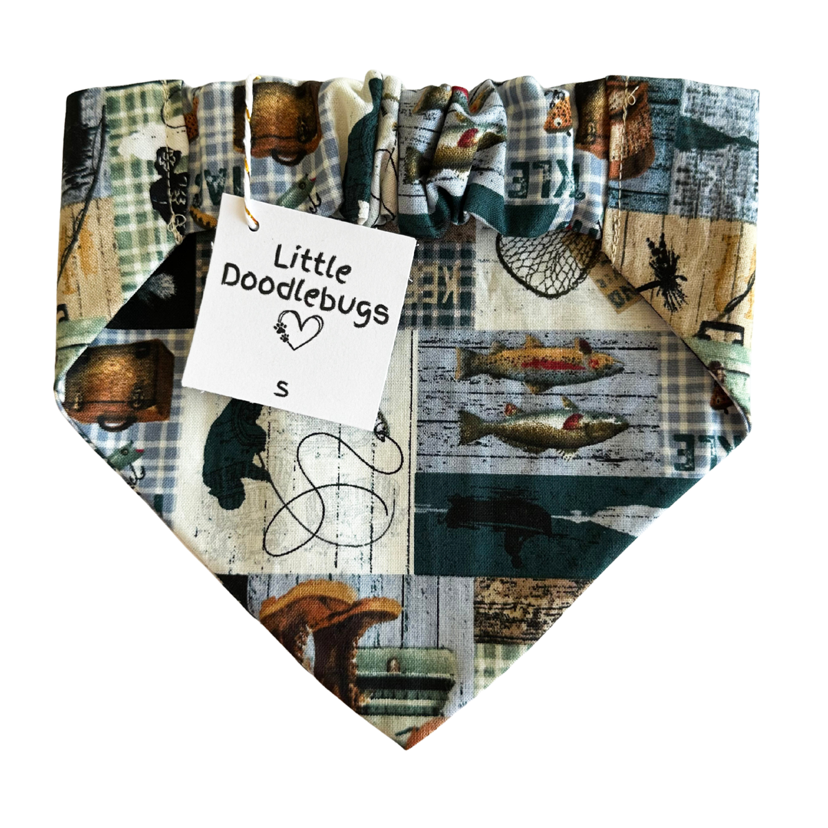 Gone Fishing Dog Bandana