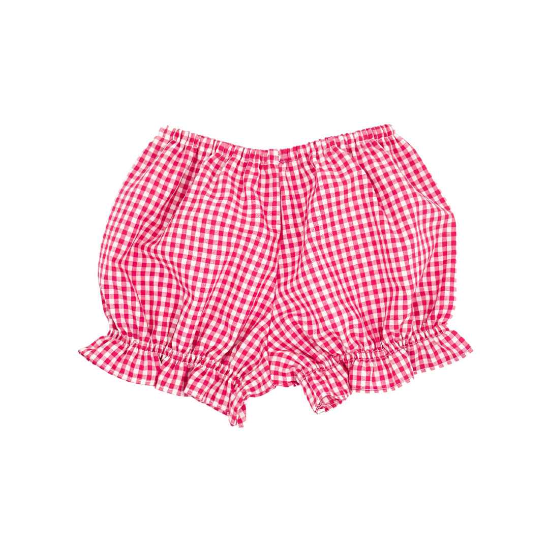Pink Checkered Scallop Top & Bloomers