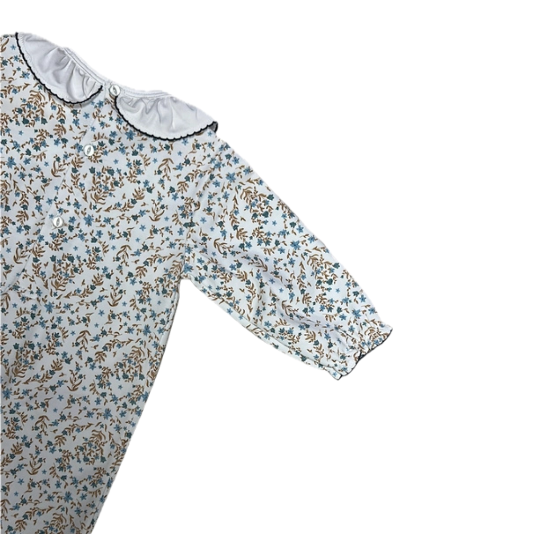 Ariana and Drew Blue Floral Romper