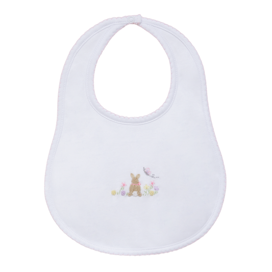 Bunny's Basket Bib - Pink