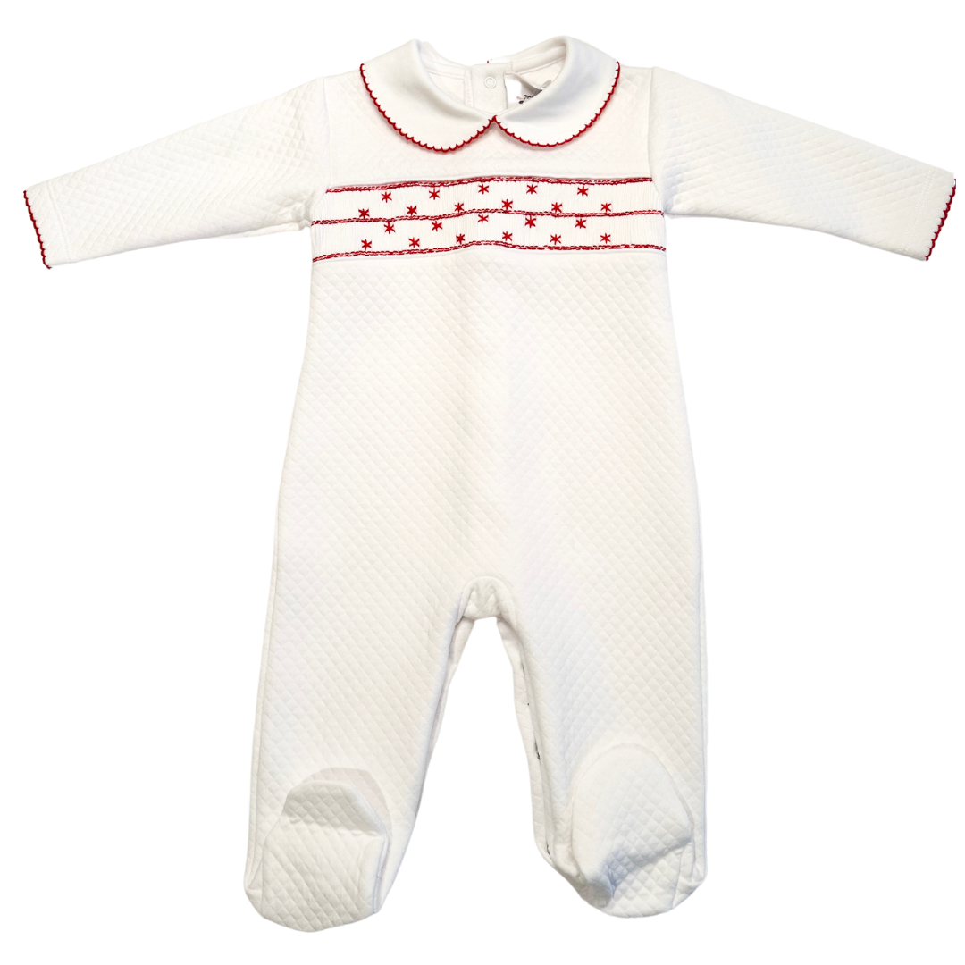 White Quilted Smocked Layette