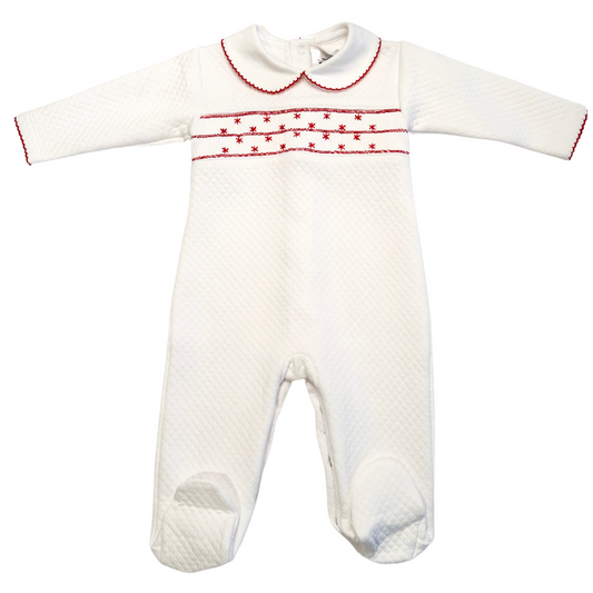 White Quilted Smocked Layette