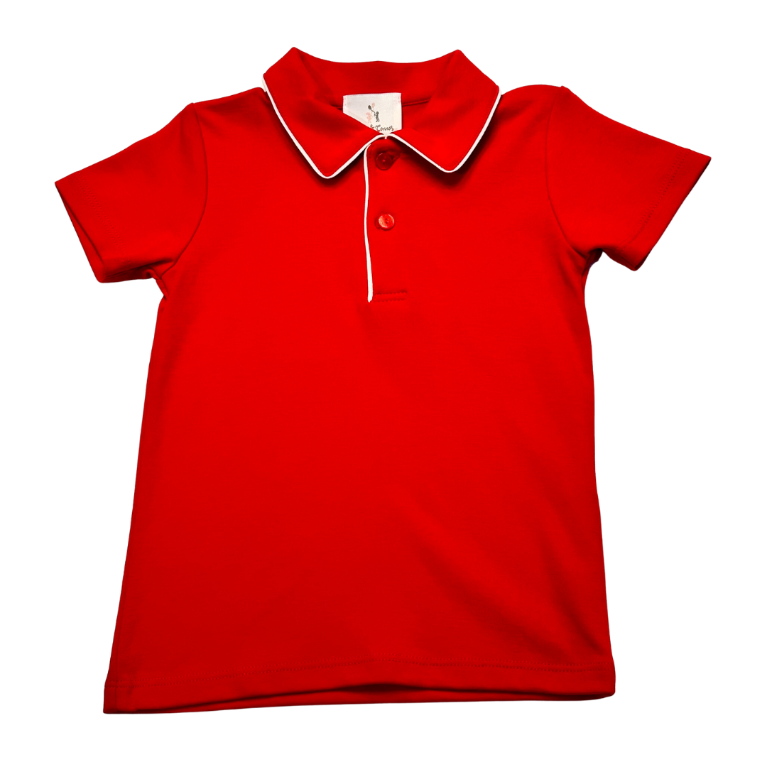 Red Pima Polo Shirt
