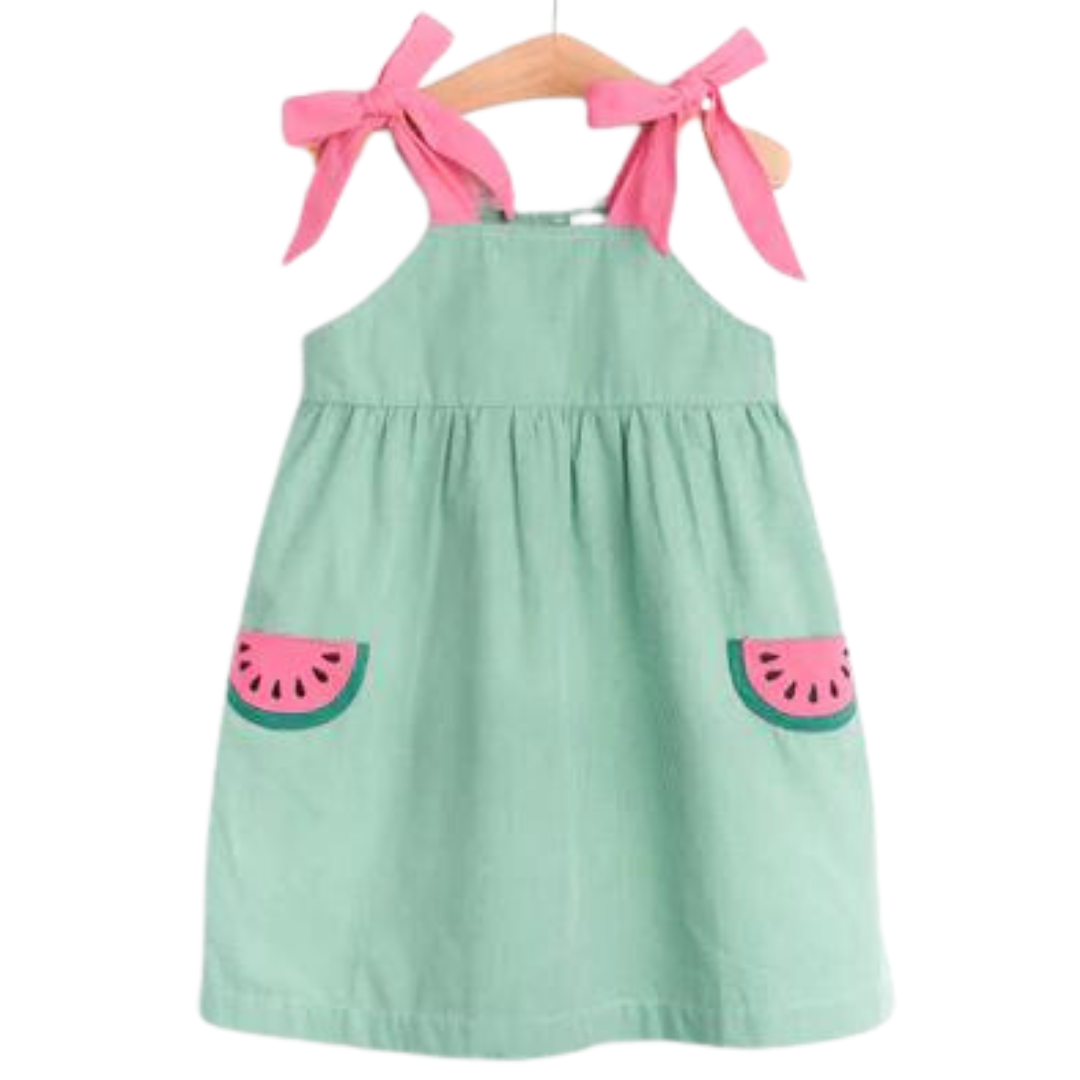Sweet Slice Applique Pocket Dress