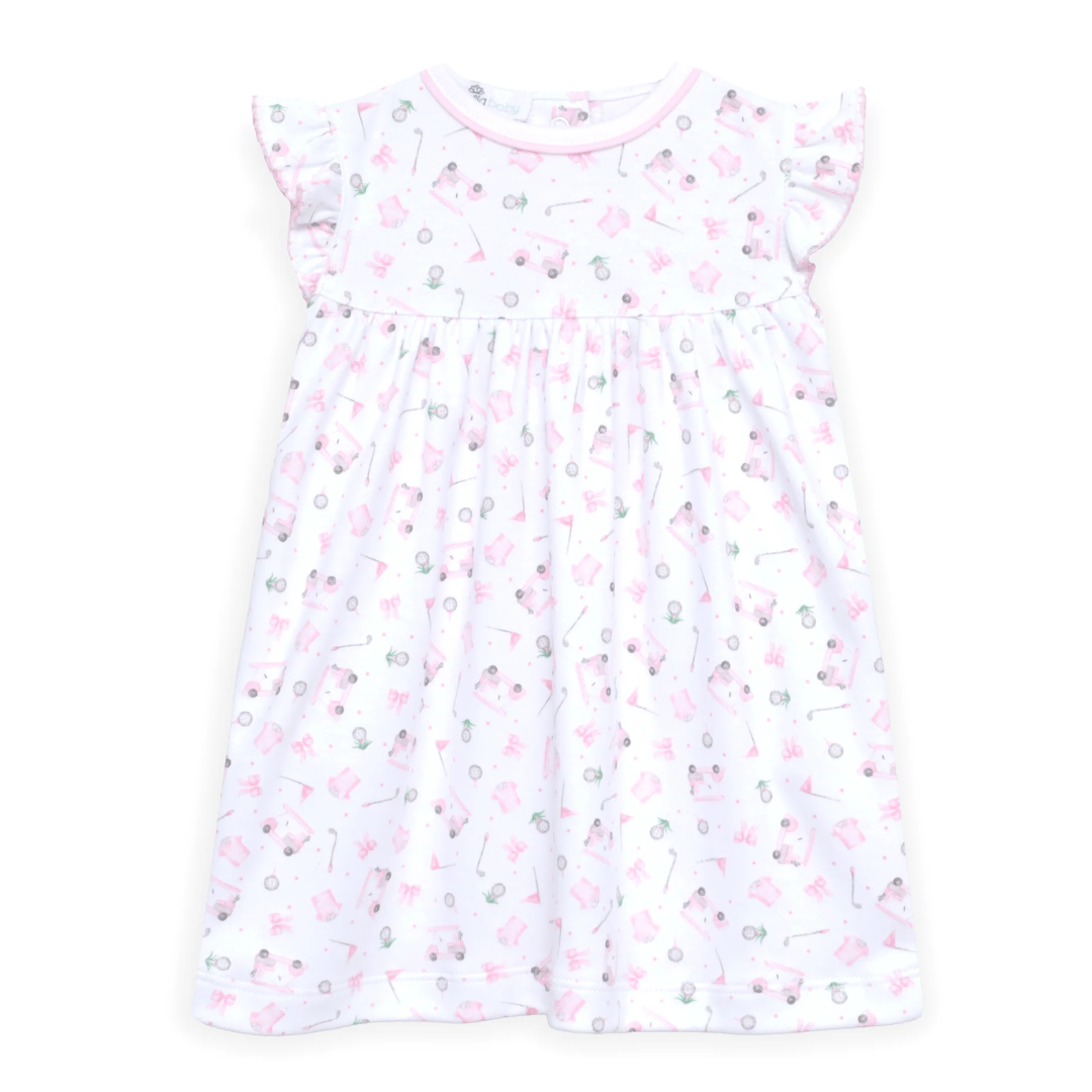 Little Golfer Pink Print Dress