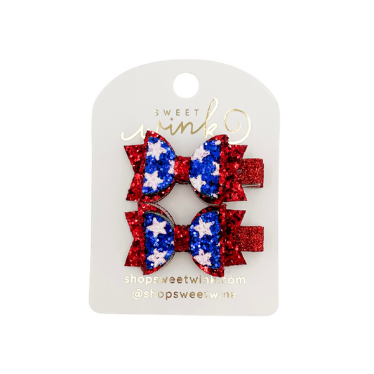 Flag Bow Clip Set