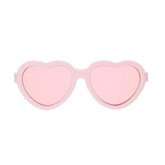 Original Heart Sunglasses in Ballerina Pink with Rose Gold Mirrored Lenses