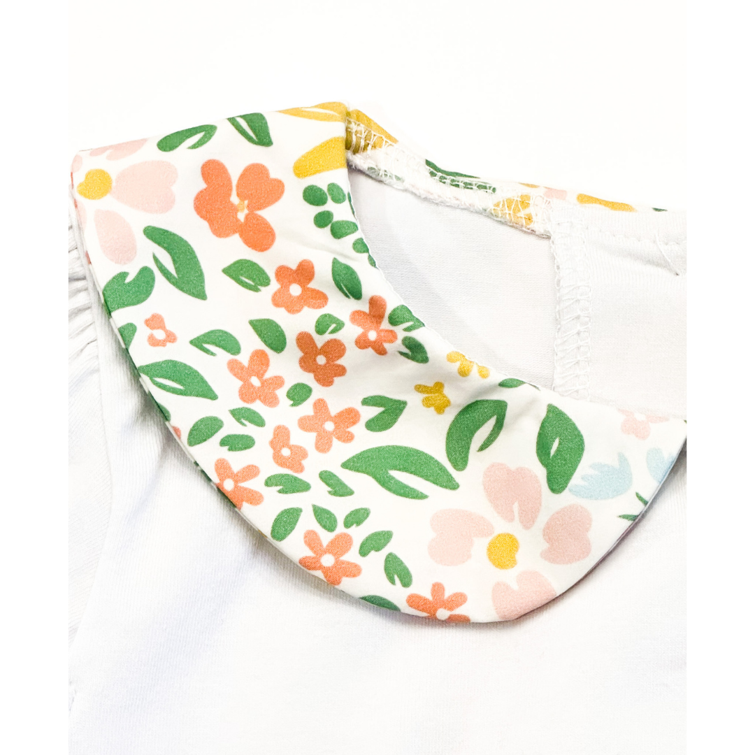 Bouquet Bundles Applique Ruffle Short Set