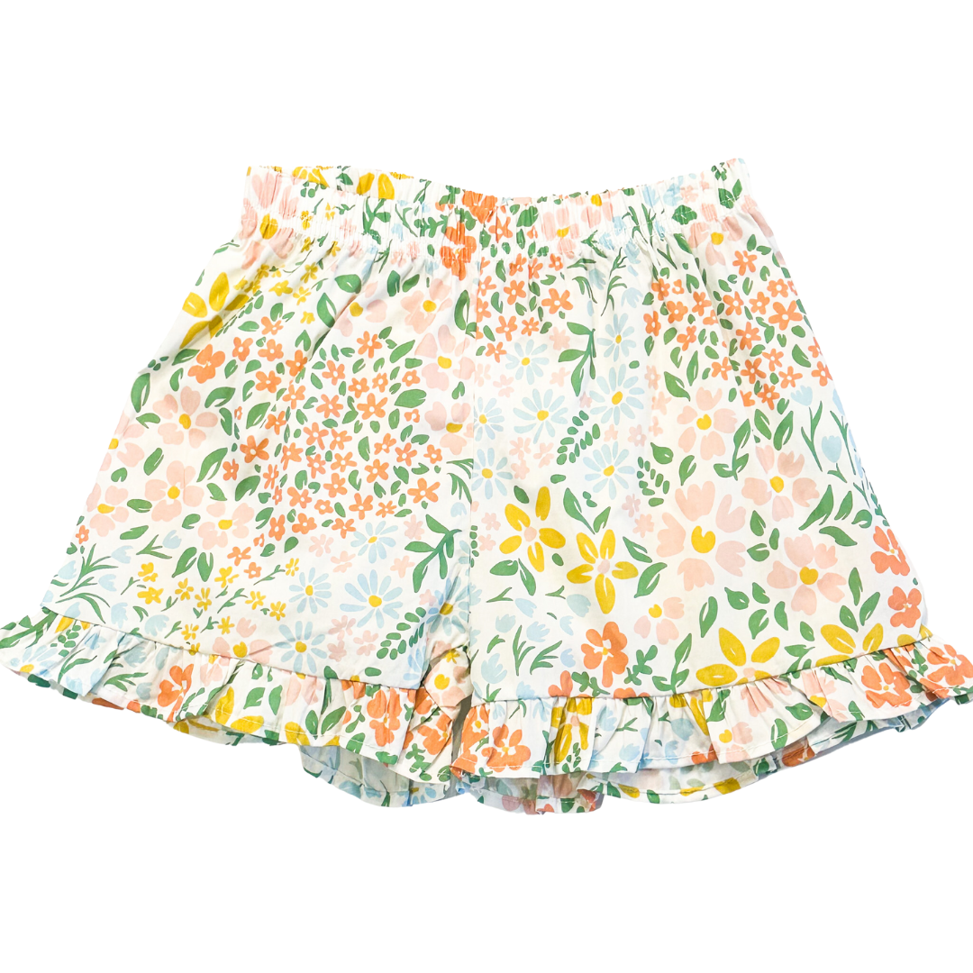 Bouquet Bundles Applique Ruffle Short Set