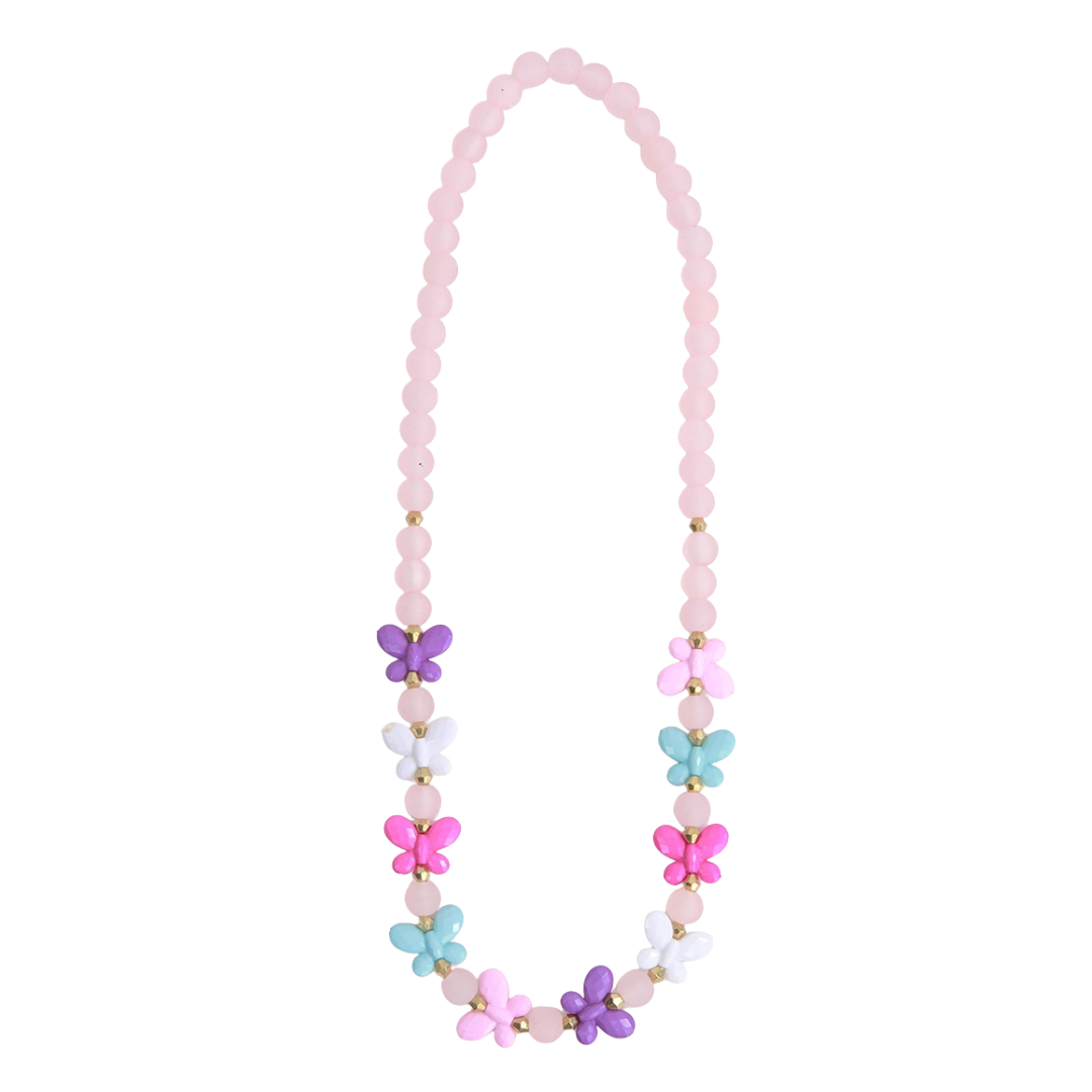 Pink Butterfly Necklace
