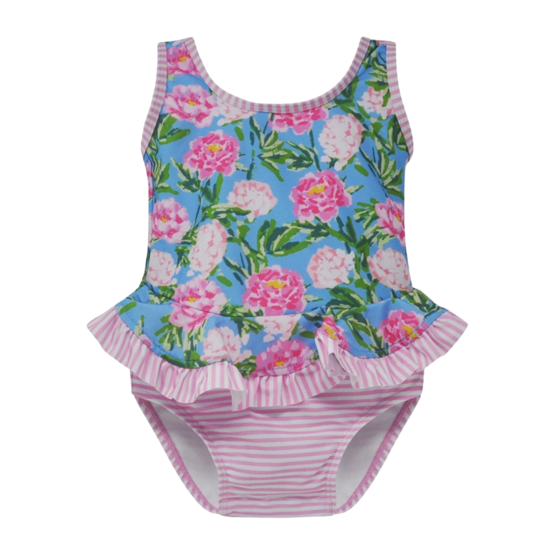 Peony Patch Ruffle Swimsuit
