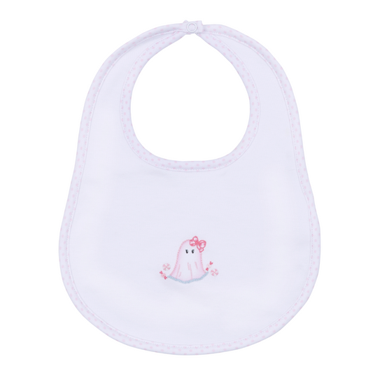 My Little Boo Pink Embroidered Bib