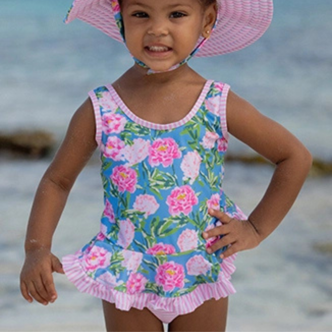 Peony Patch Ruffle Swimsuit