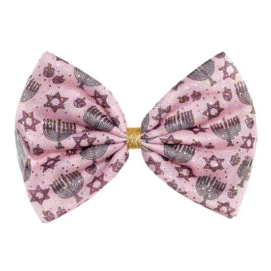 Hanukkah Tulle Bow Clip