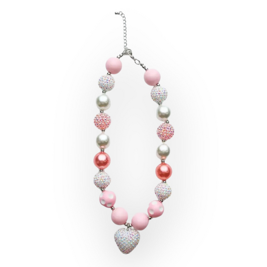 Chunky Pearly Heart Necklace