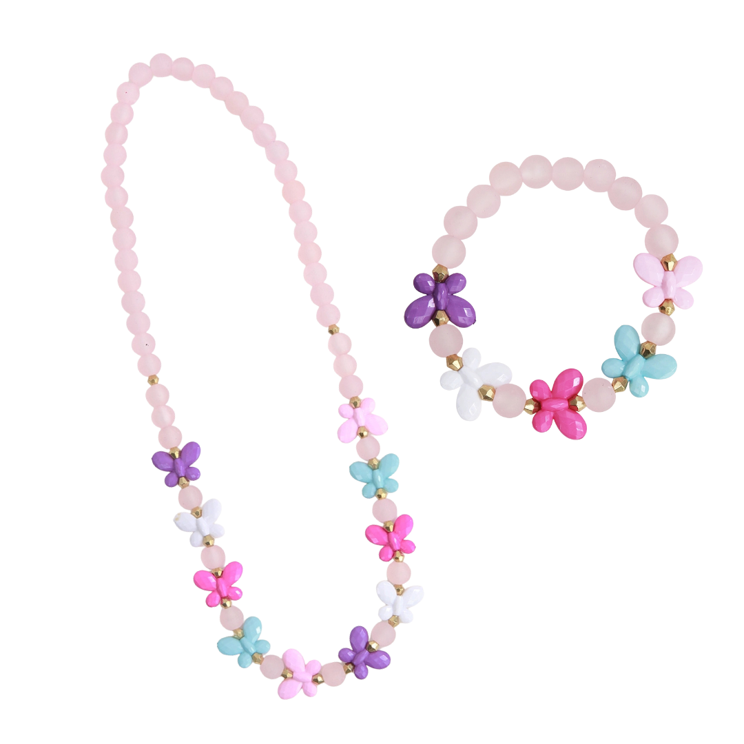 Pink Butterfly Necklace