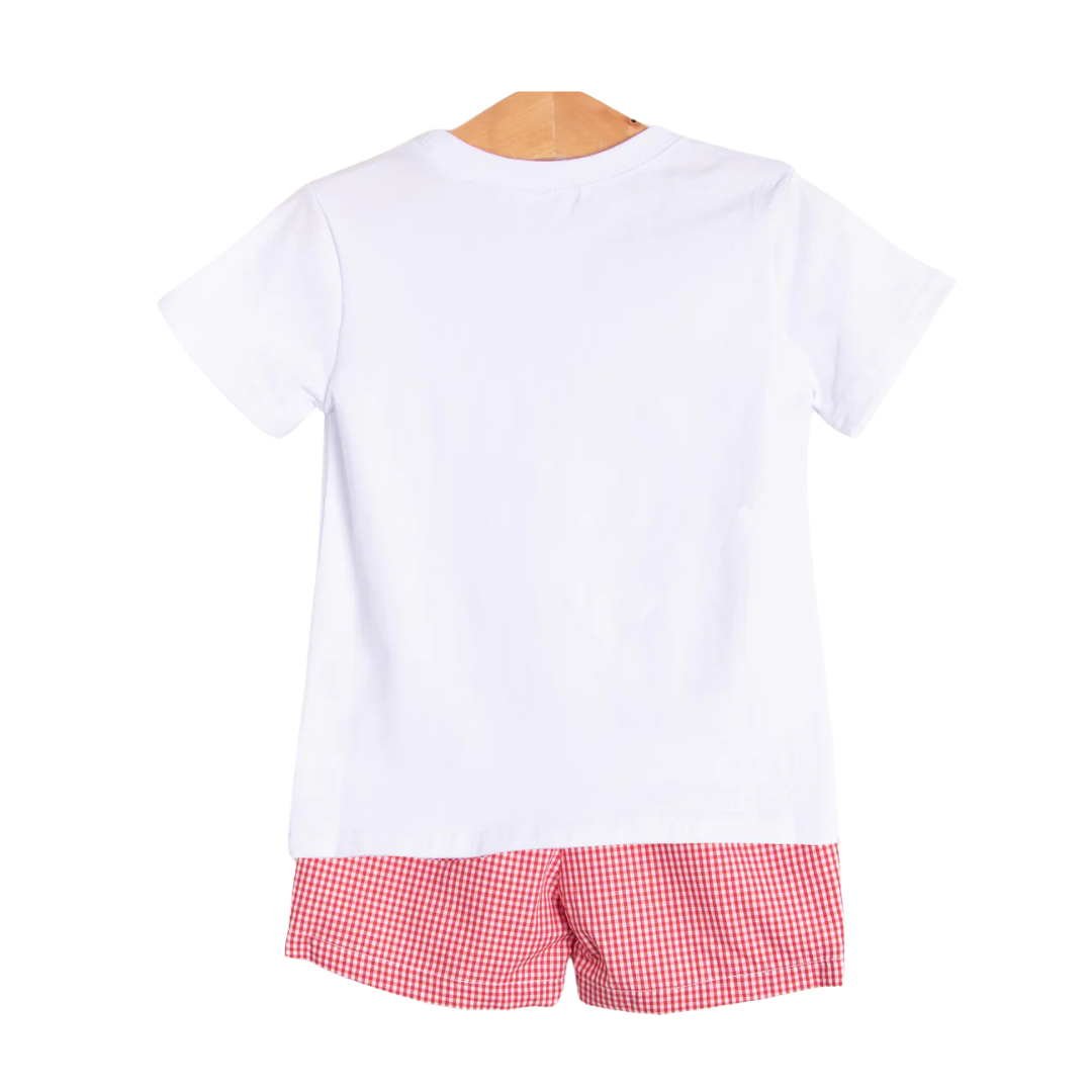 Blue Sky Breeze Applique Short Set