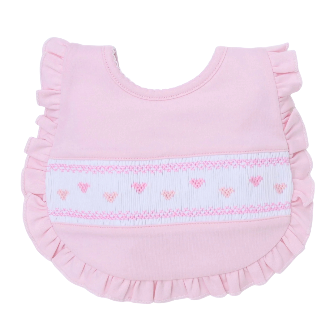 Valentine's Classics Smocked Ruffle Bib