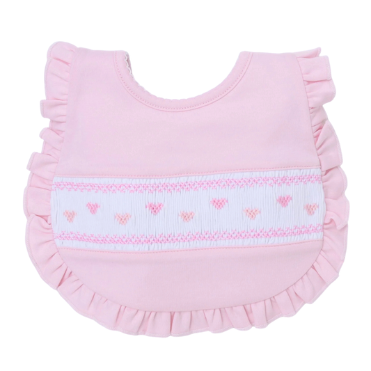 Valentine's Classics Smocked Ruffle Bib