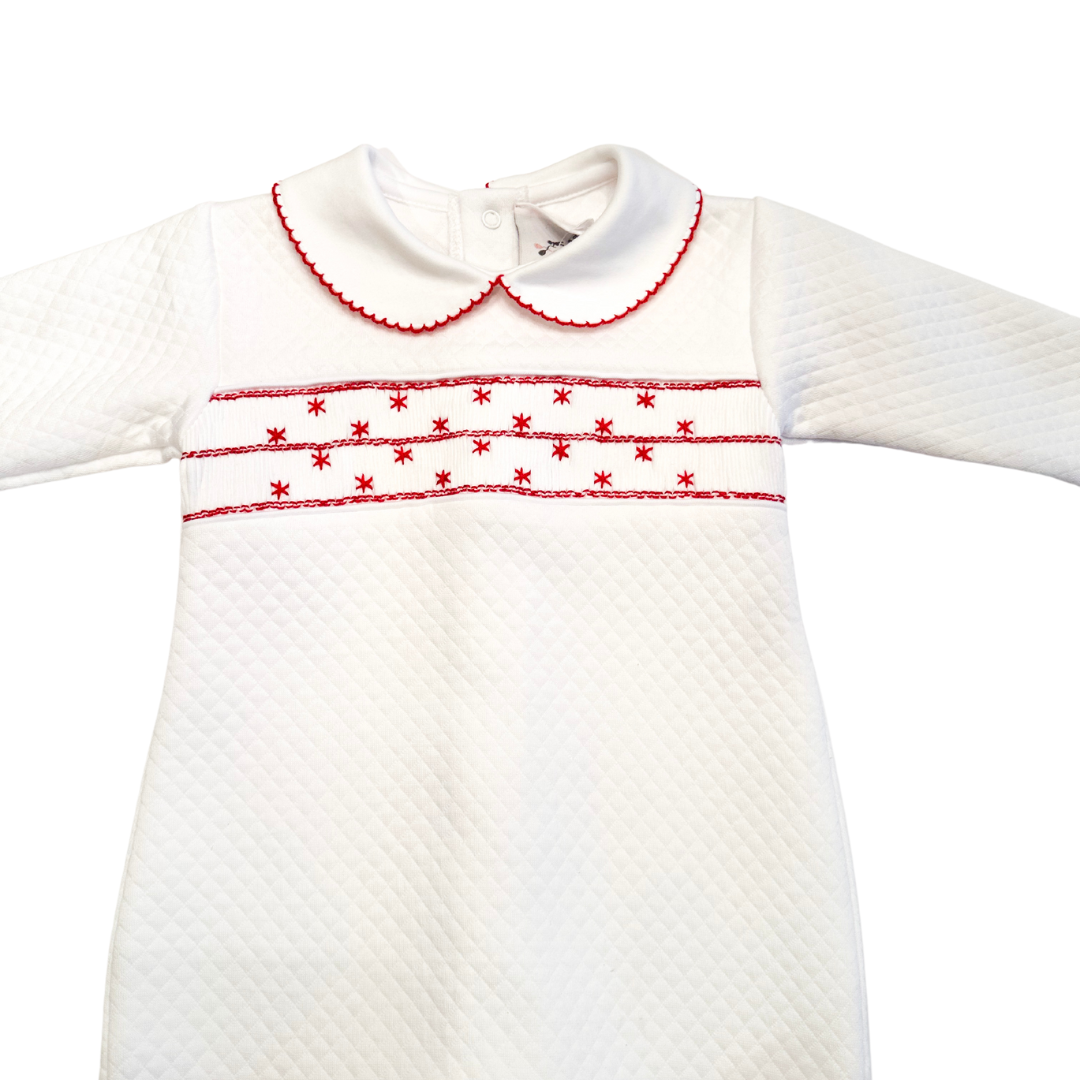 White Quilted Smocked Layette