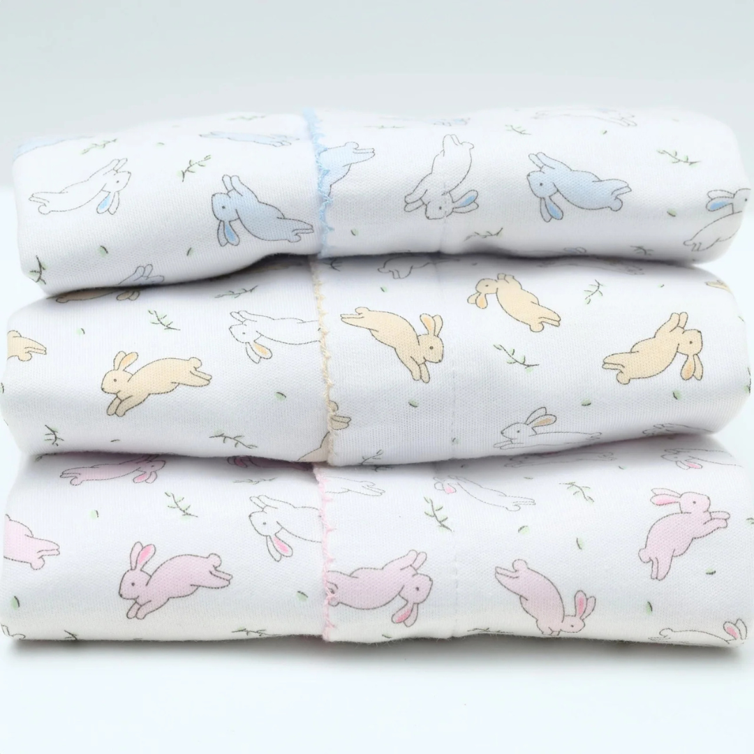 Bunny Hop Ivory Zipper Pajamas
