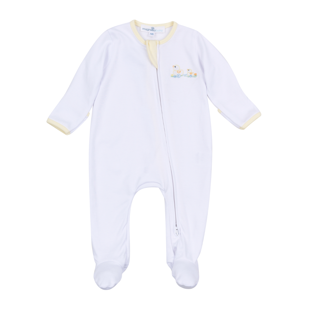 Vintage Duckie Pulltoy Zipper Footie