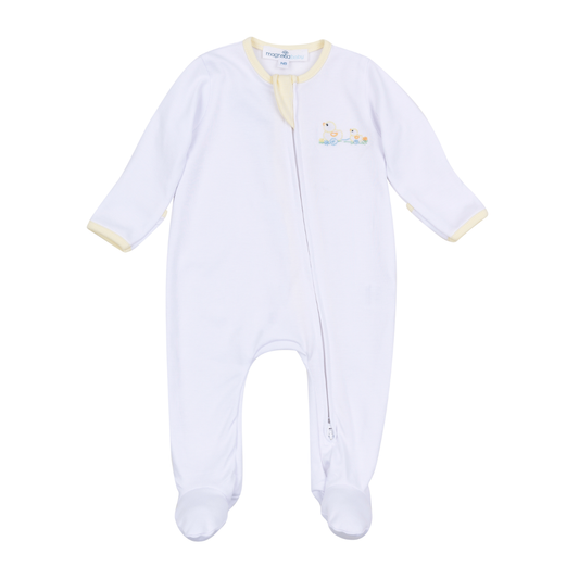 Vintage Duckie Pulltoy Zipper Footie