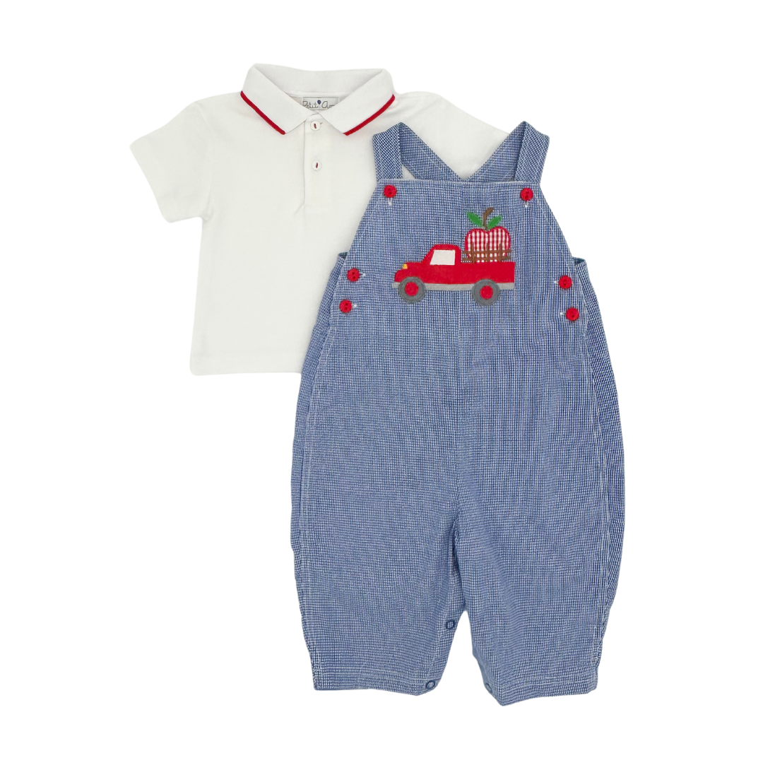 Apple Applique Overall