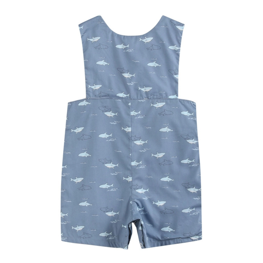 Shark Print Smocked Jonjons