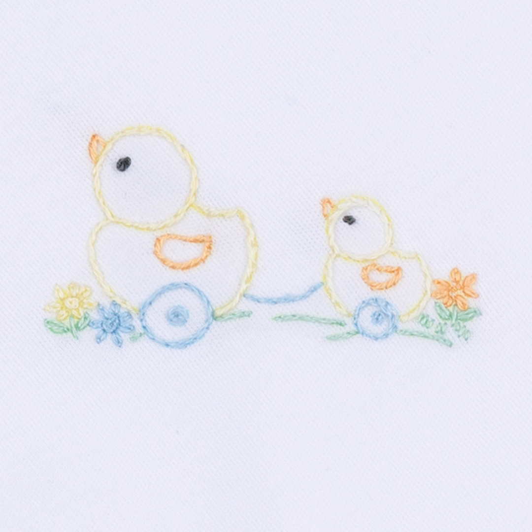 Vintage Duckie Pulltoy Zipper Footie