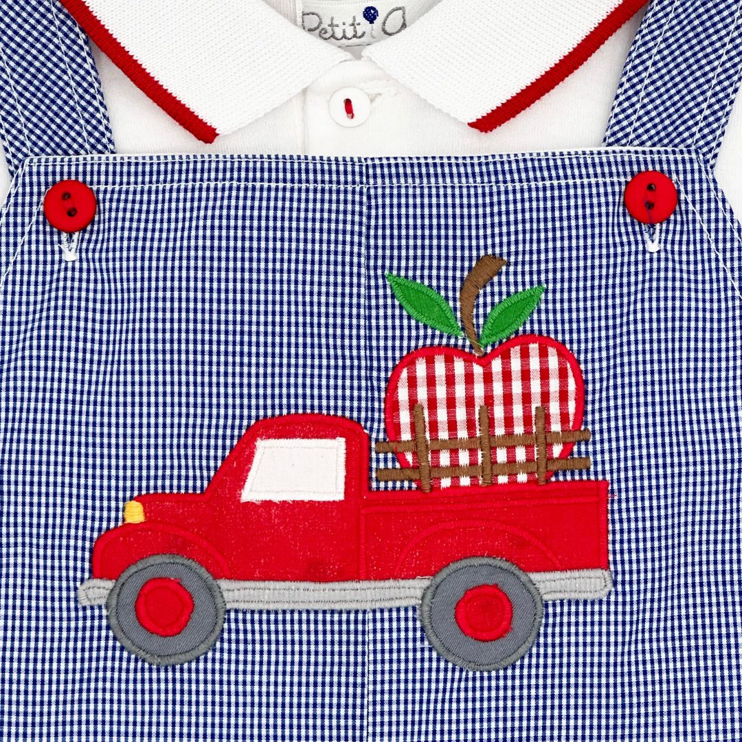 Apple Applique Overall