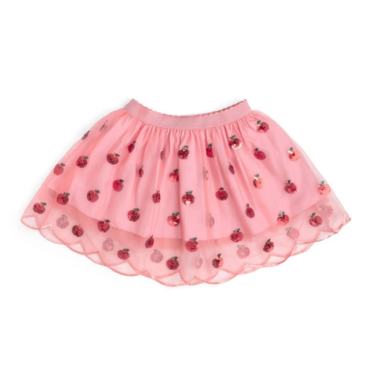 Apple Sequin Scalloped Tutu