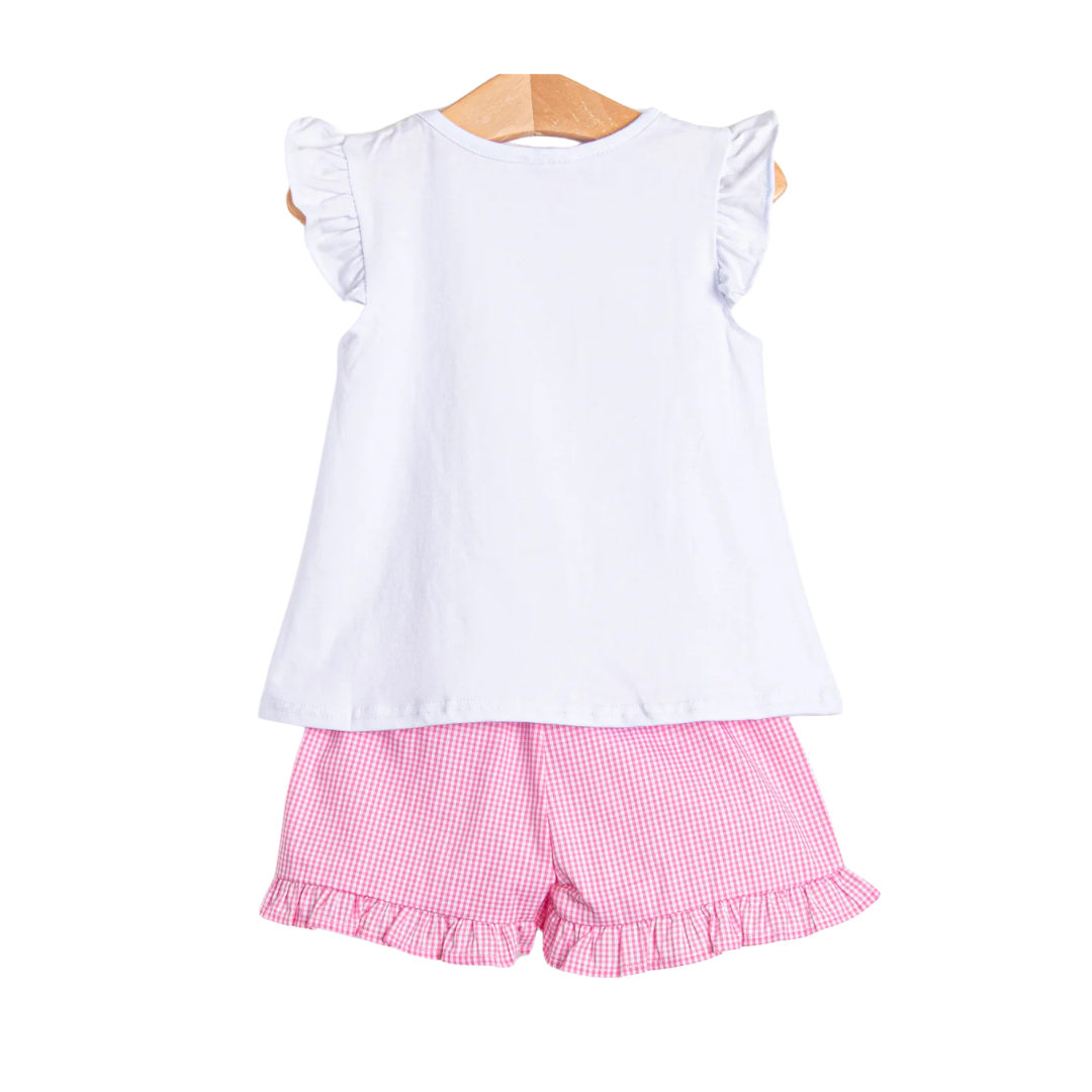 Pups and Pails Applique Ruffle Short Set