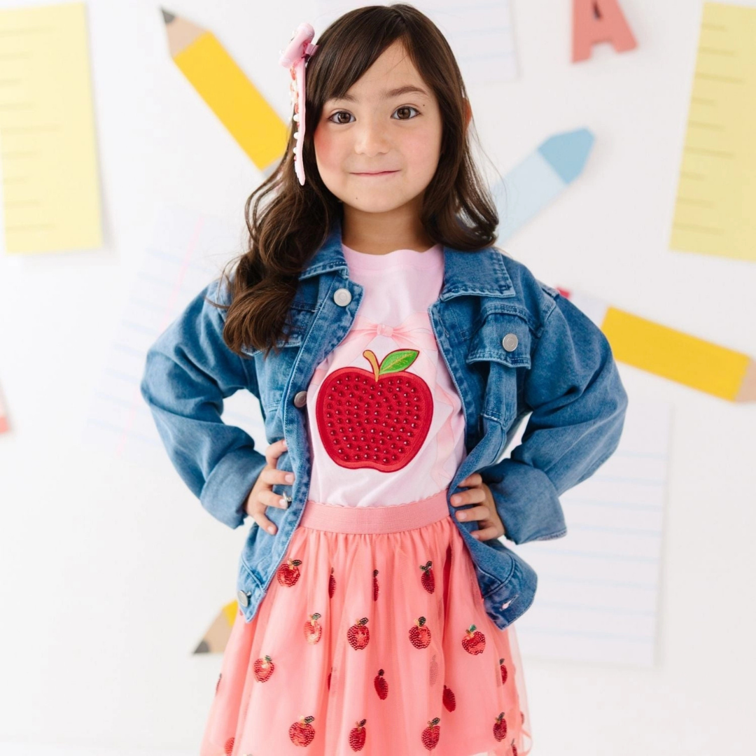Apple Sequin Scalloped Tutu