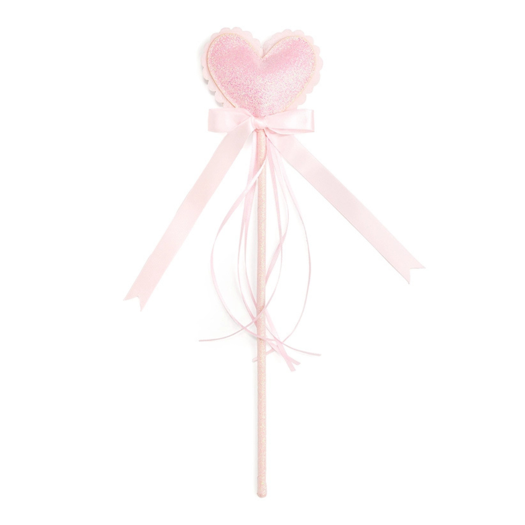 Scalloped Glitter Heart Wand