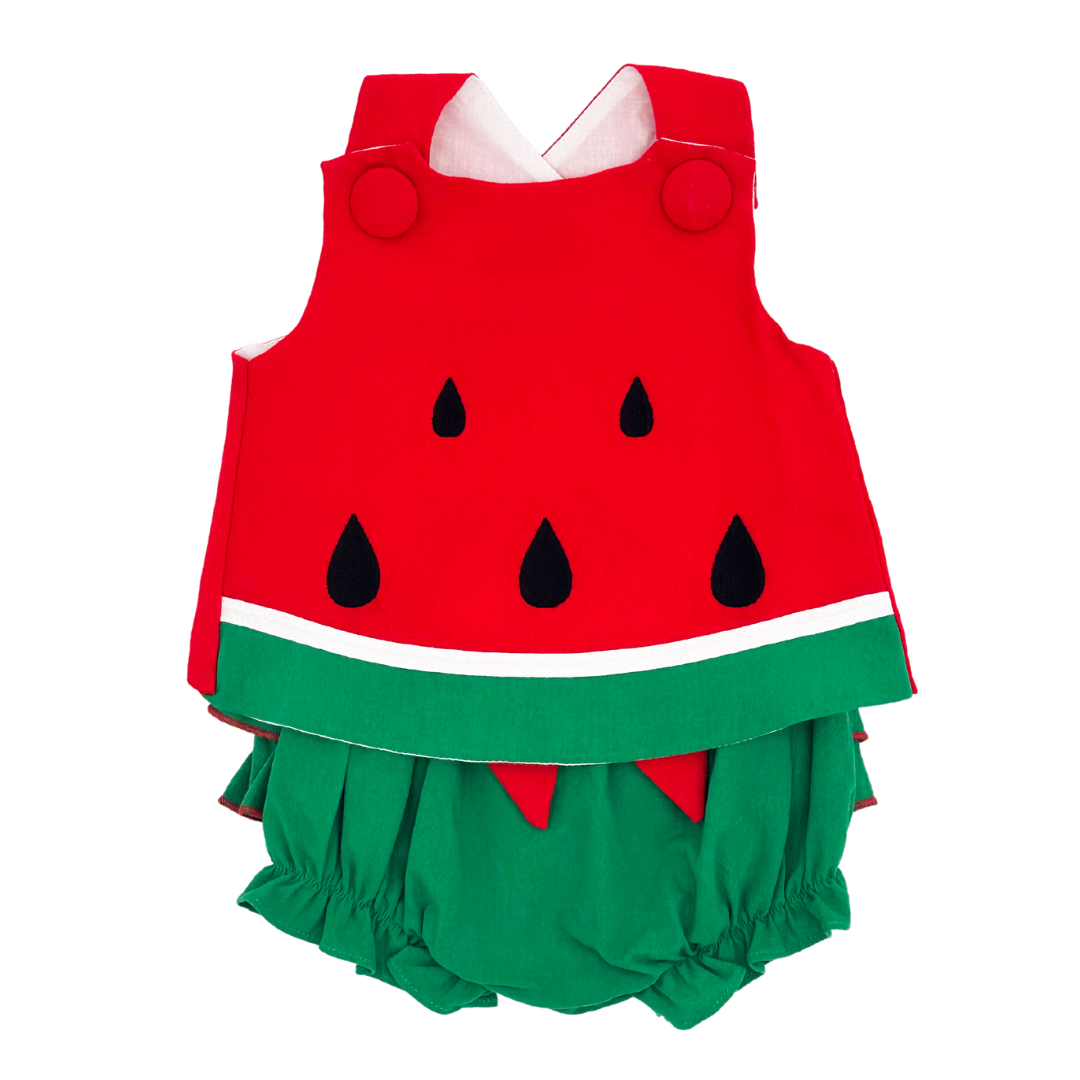 Red and Green Watermelon Top and Bloomers