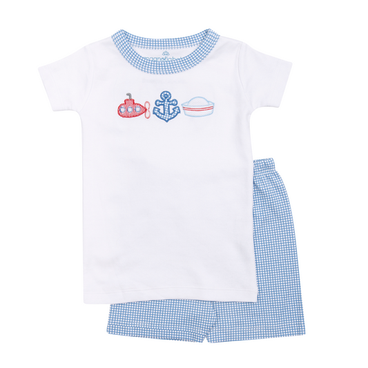 Little Skipper Applique Short Pajamas