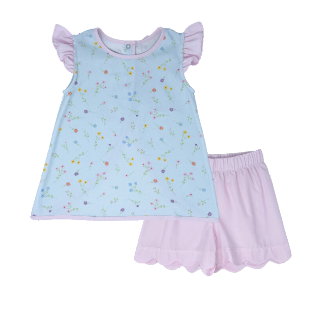 Floral Angel Short Set