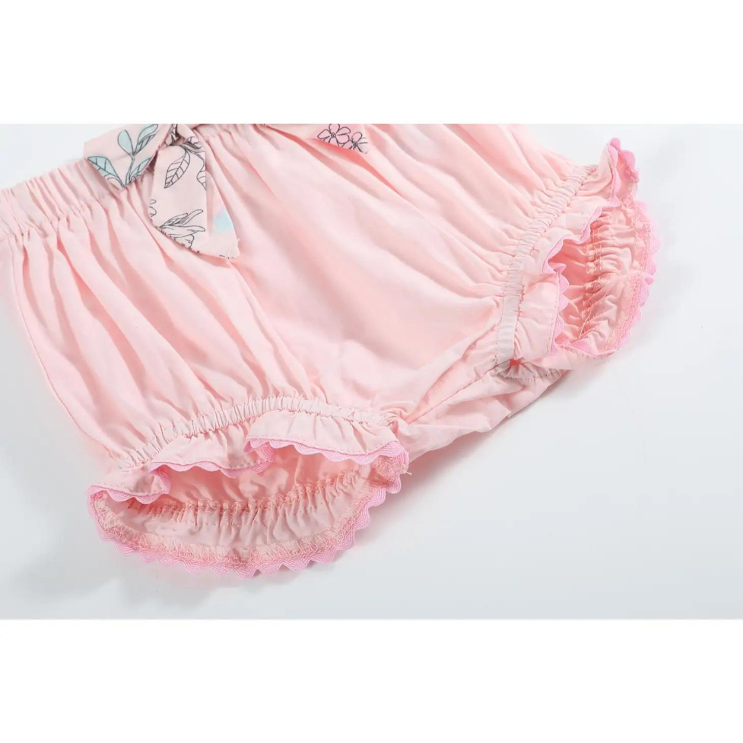 Pink Rose Smocked Top and Bloomer Set