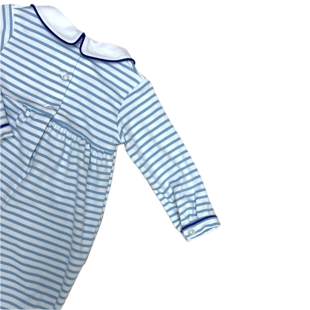 Airplane Hand Smocked Baby Boy Bubble