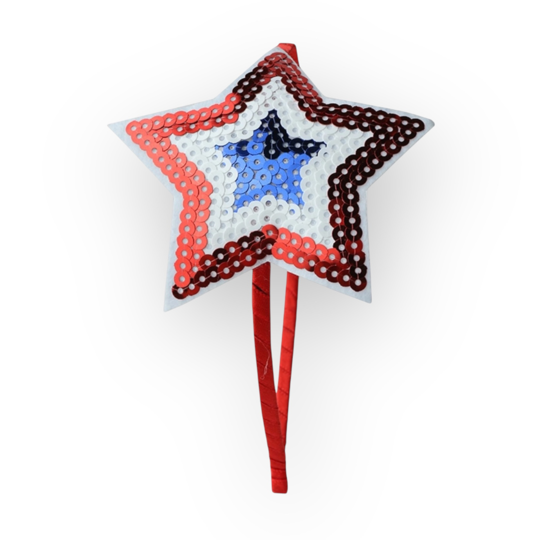 Red, White and Blue Star Headband