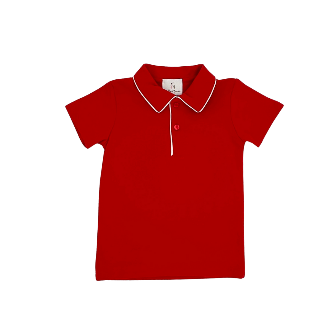 Red Pima Polo Shirt
