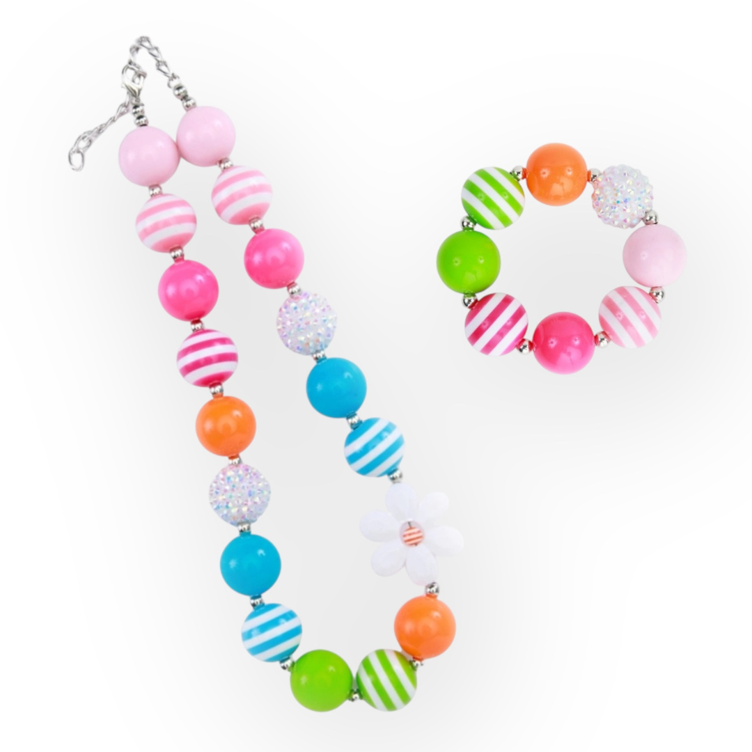 Spring Flower Chunky Necklace