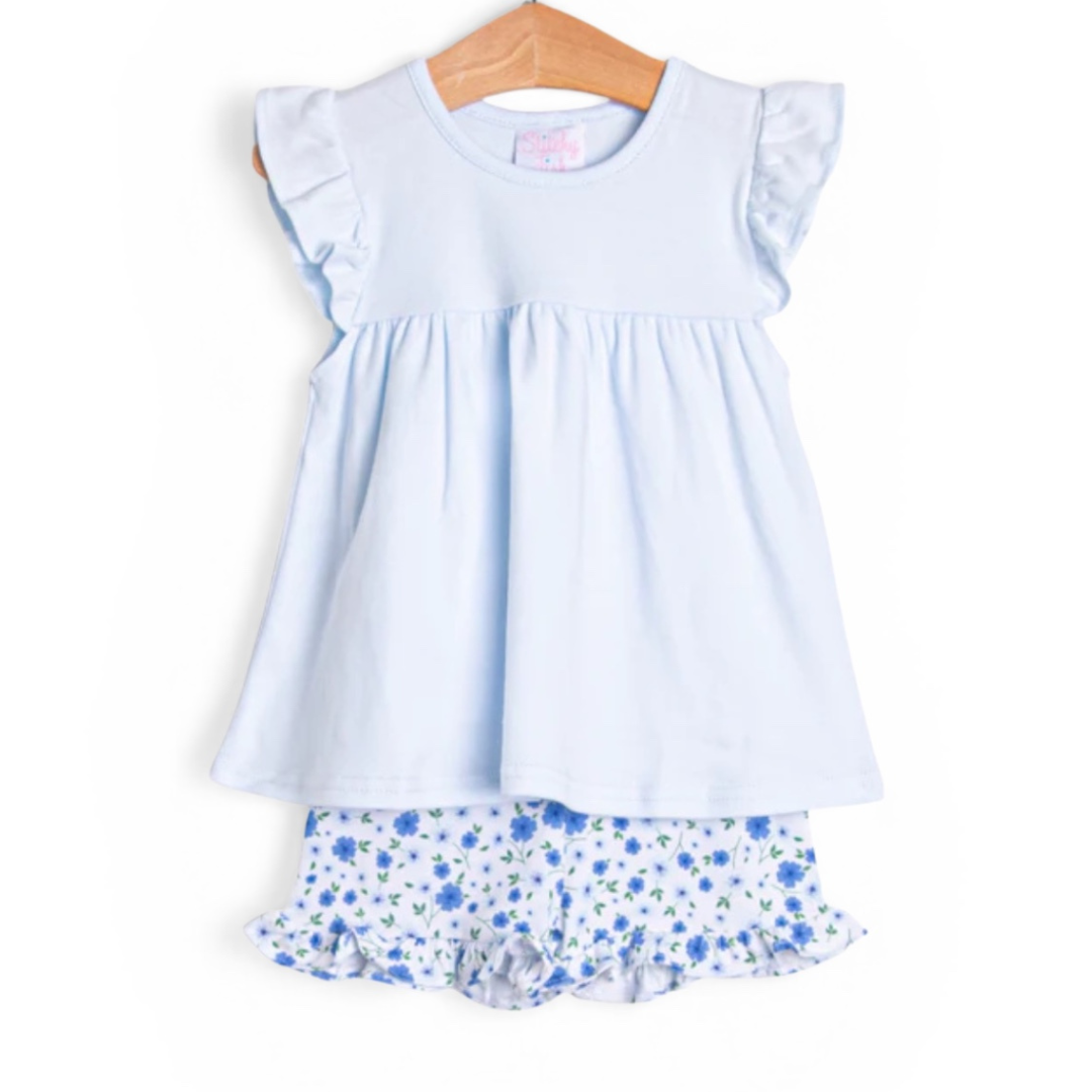 Pale Blooms Short Set