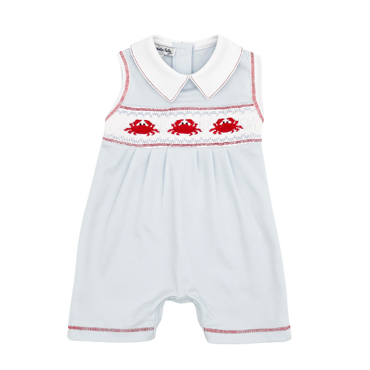 Crab Class Smock Playsuit with Collar