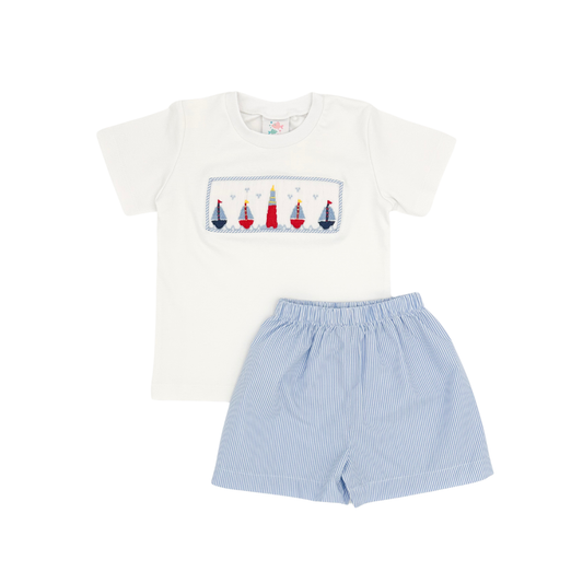 Beach Beacon Smocked Short Set